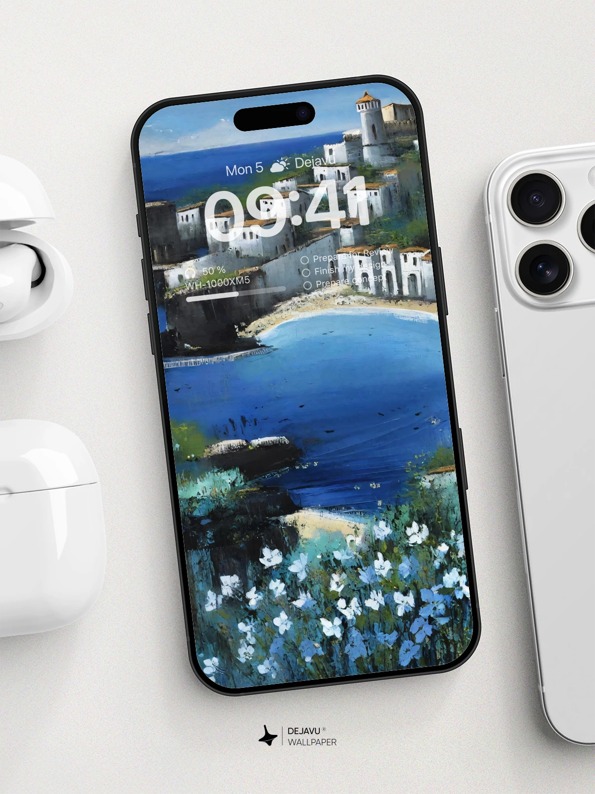 Mediterranean Coastal Charm Wallpaper 8K For iPhone