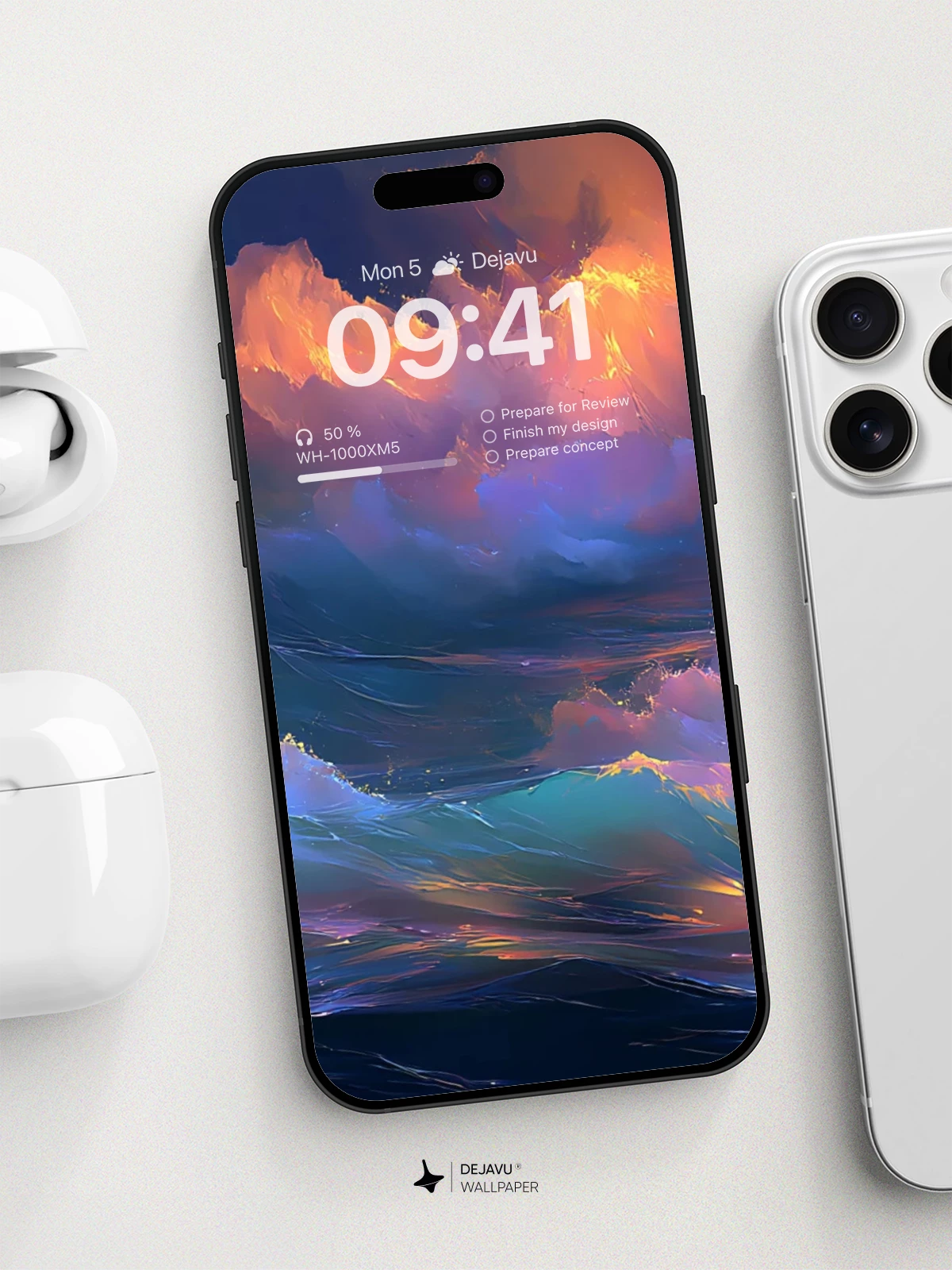 Surreal Ocean Waves Wallpaper 8K For iPhone