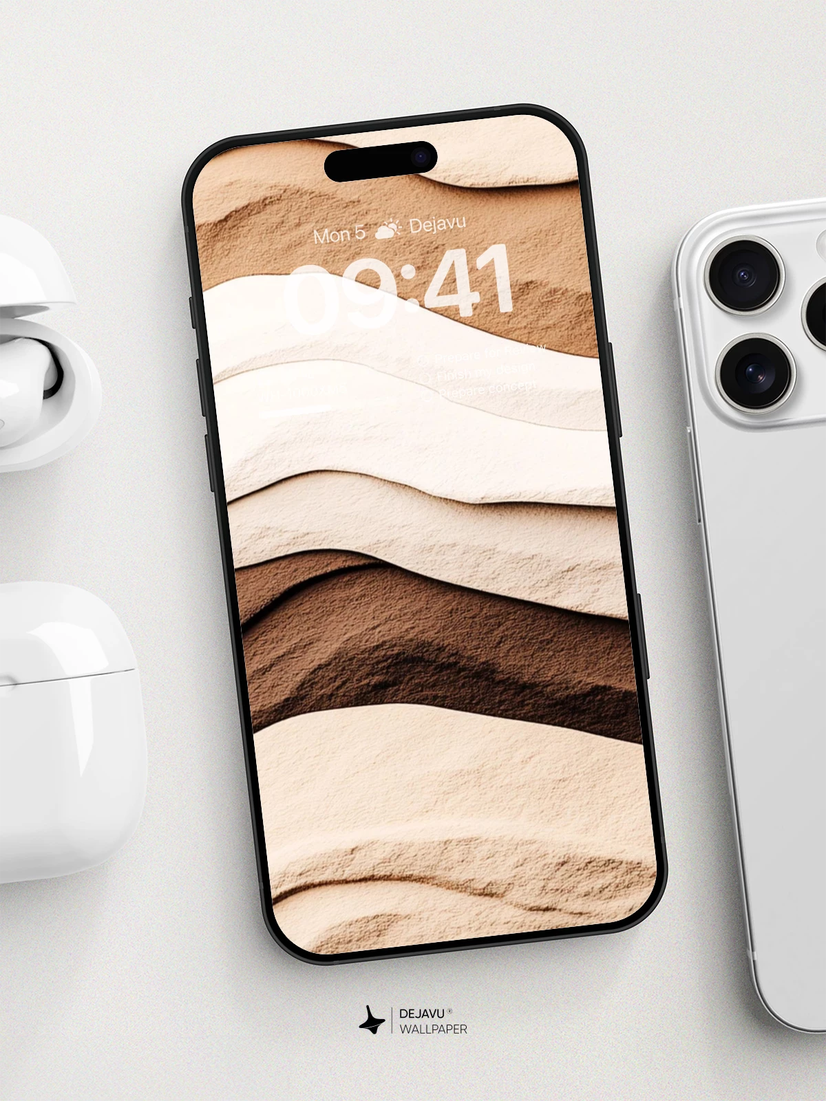 Wavy Layers Abstract Wallpaper 8K For Phone