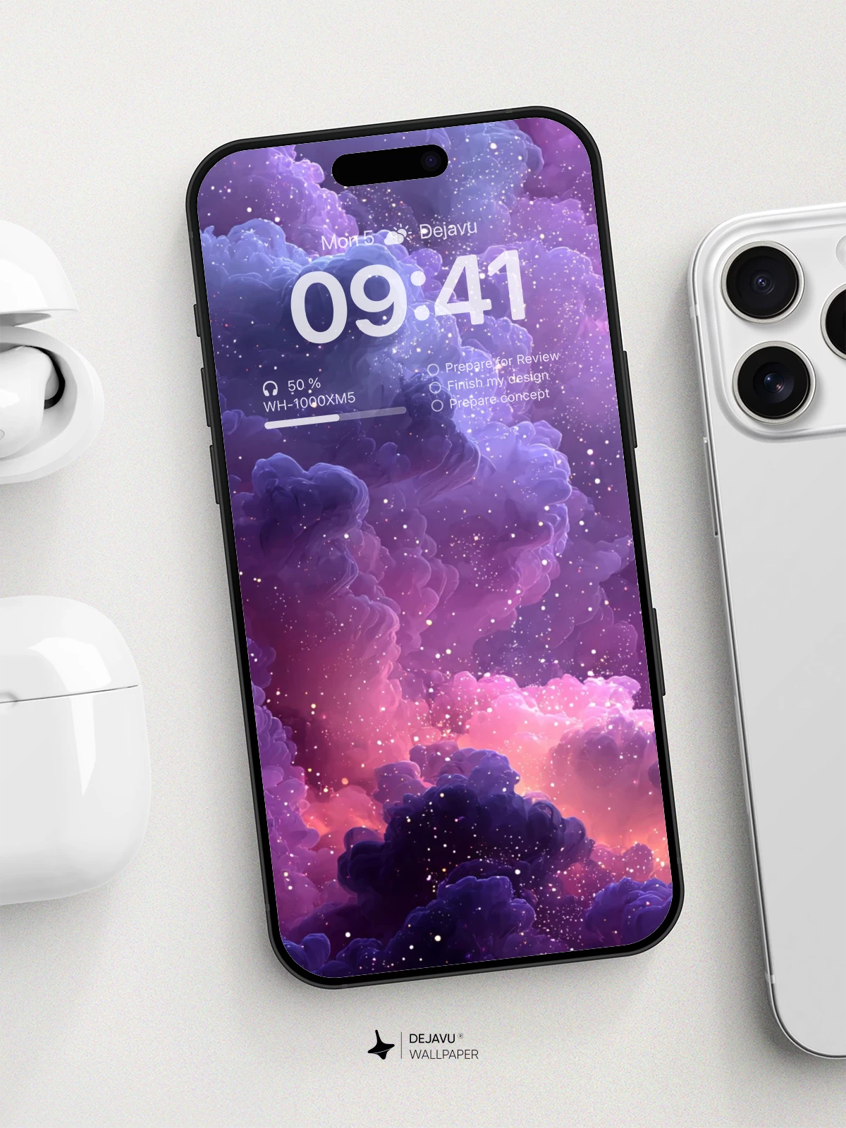 Surreal Nebula Clouds Wallpaper 8K for iPhone