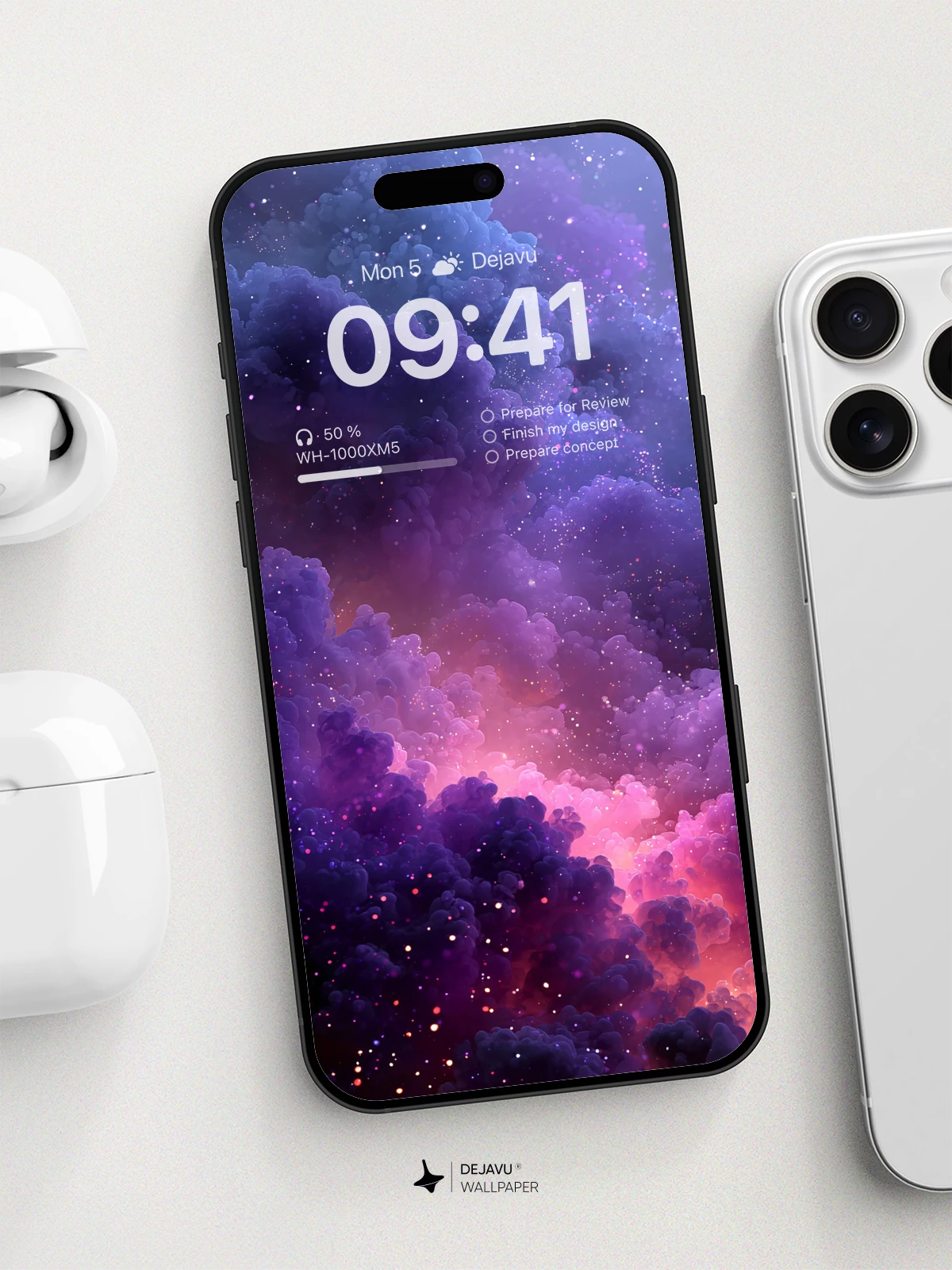 Surreal Nebula Clouds Wallpaper 8K for iPhone