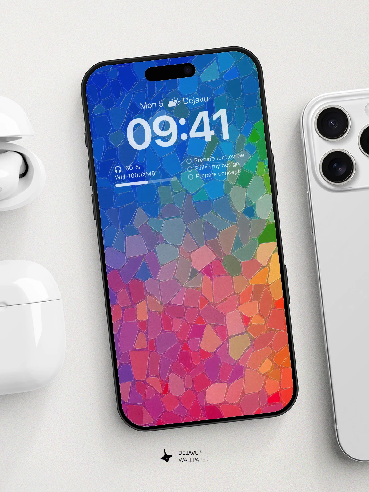 Vibrant Mosaic Gradient Wallpaper 8K For Phone