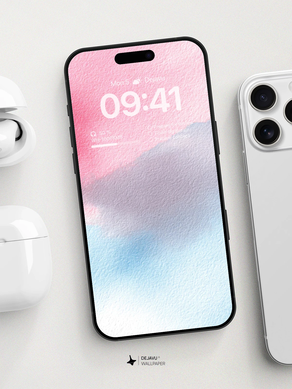 Watercolor Harmony Wallpaper 8K for iPhone