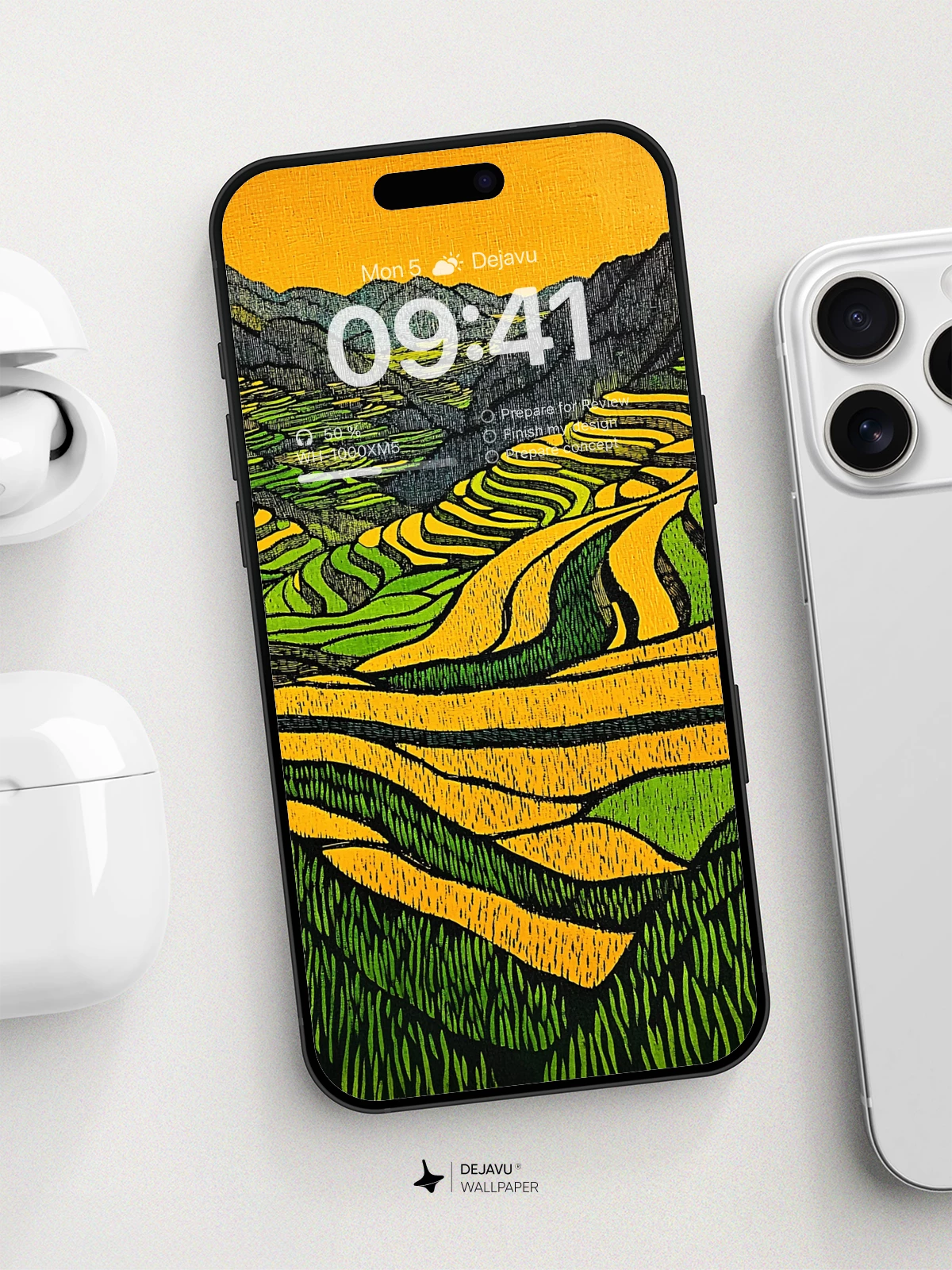 Terraced Fields Artistry Wallpaper 8K For Phone