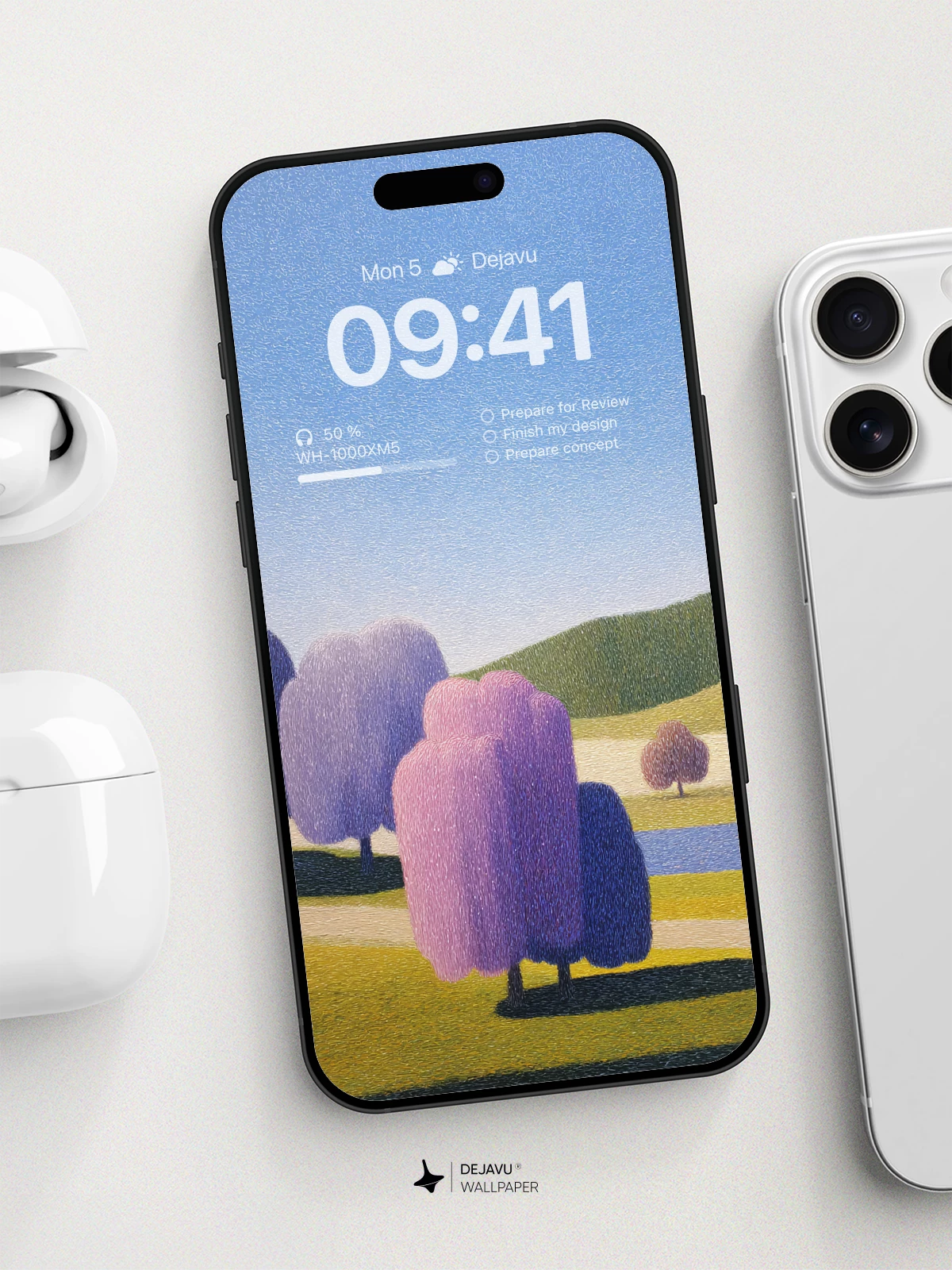 Vibrant Pastel Forest Wallpaper 8K For Phone