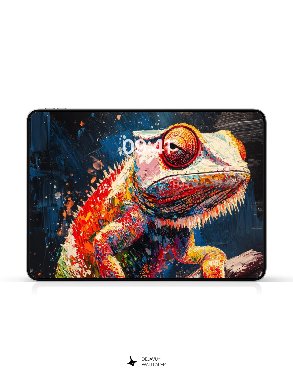 8K Abstract Chameleon Painting Wallpaper