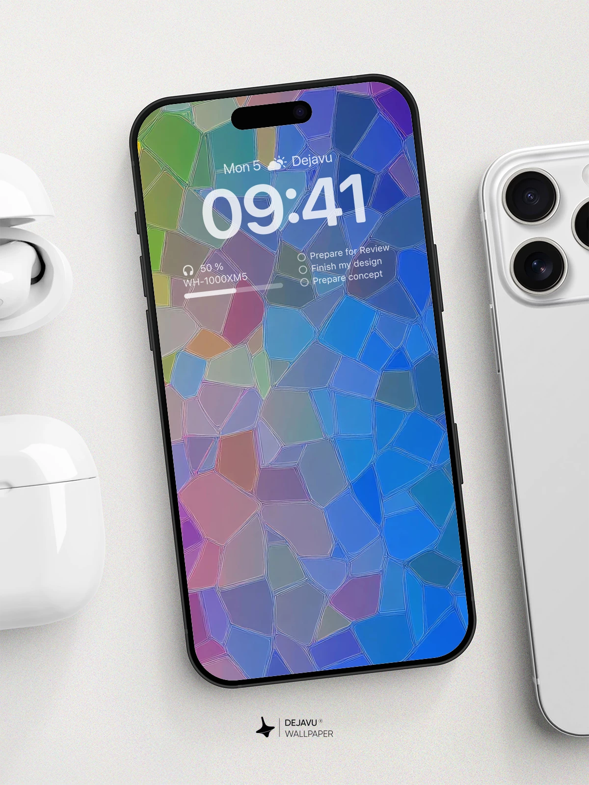 Vibrant Mosaic Gradient Wallpaper 8K For Phone