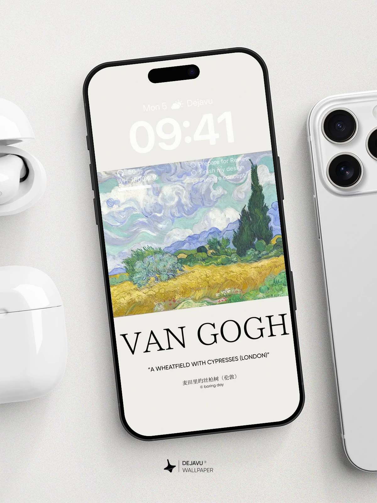 8K Minimal Aesthetic Van Gogh Painting Wallpaper for iPhone & Android