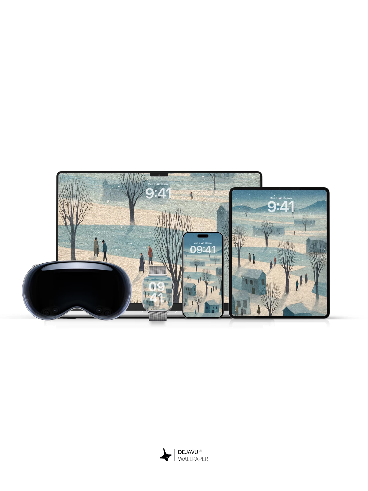 Winter Village Serenity Wallpaper 8K For Phone