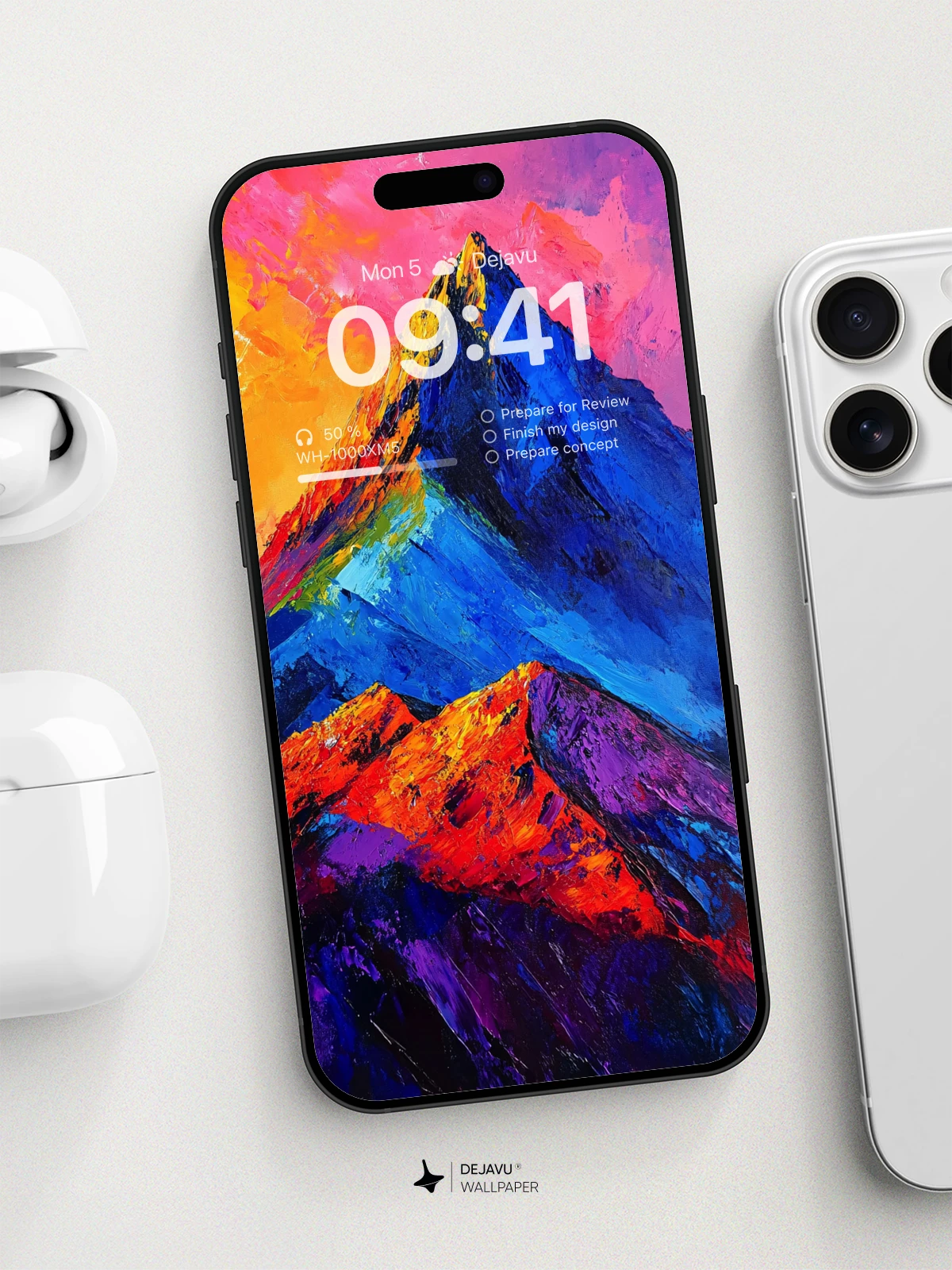 Vibrant Mountain Peaks Wallpaper 8K for iPhone