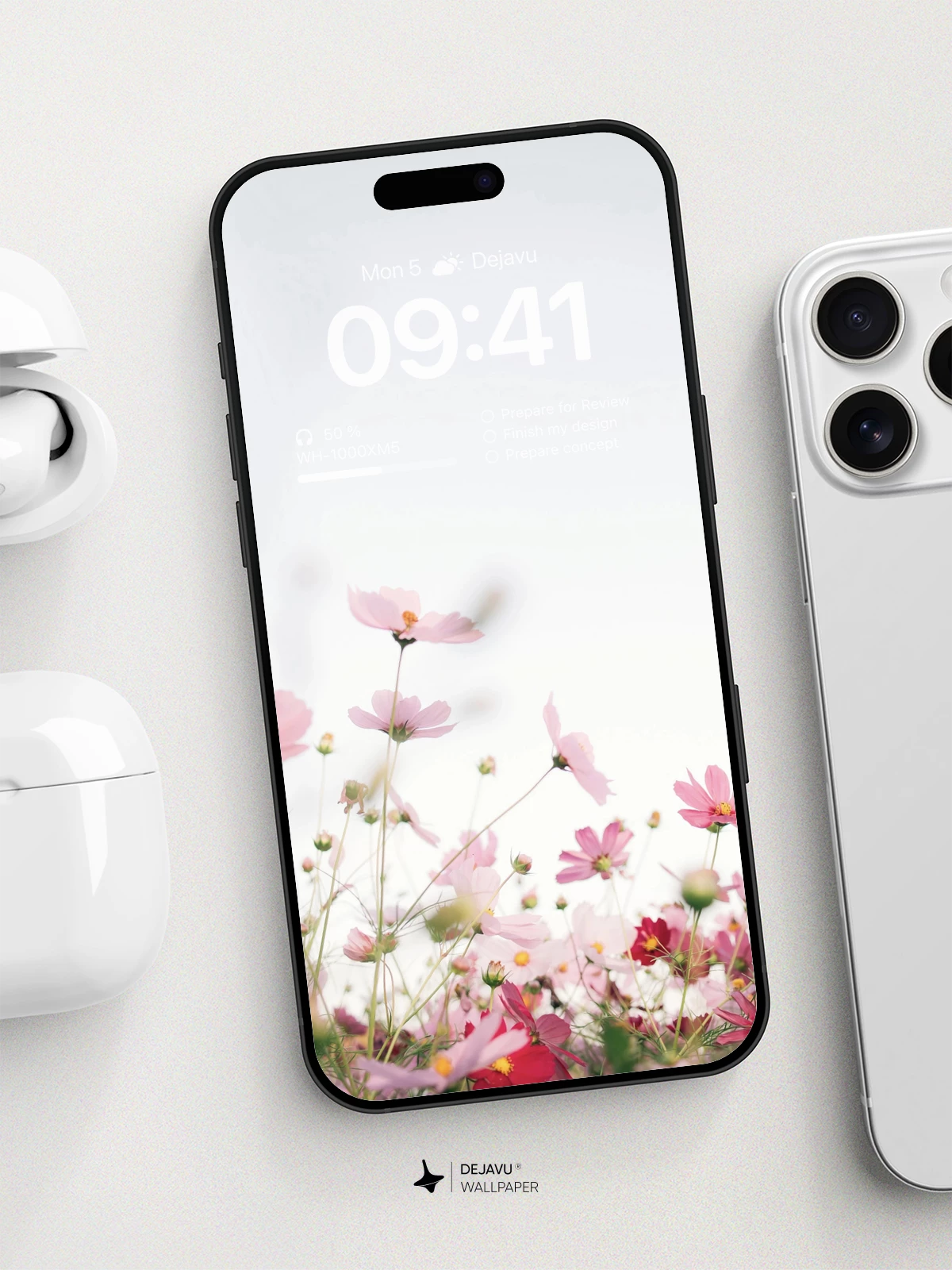 Whispering Cosmos Flowers Wallpaper 8K for iPhone