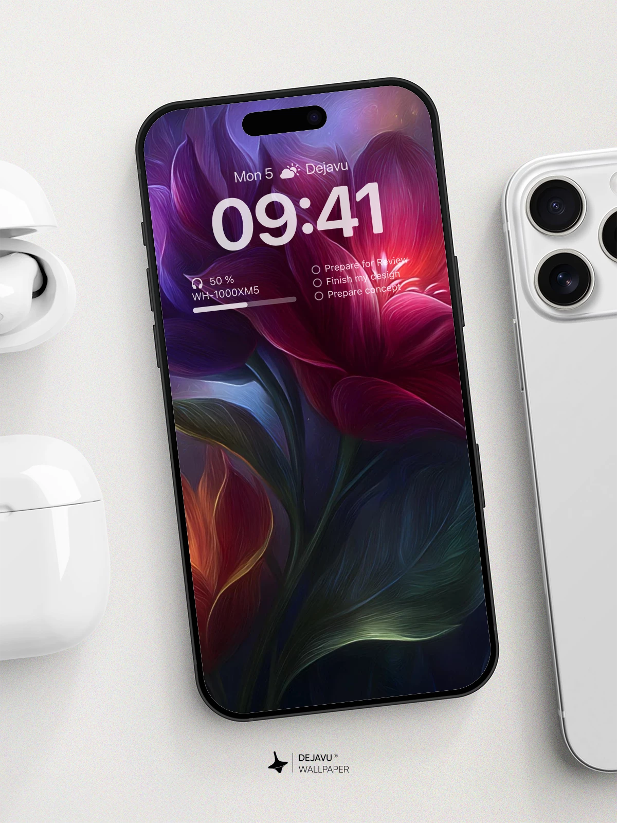 Surreal Floral Fantasy Wallpaper 8K for iPhone