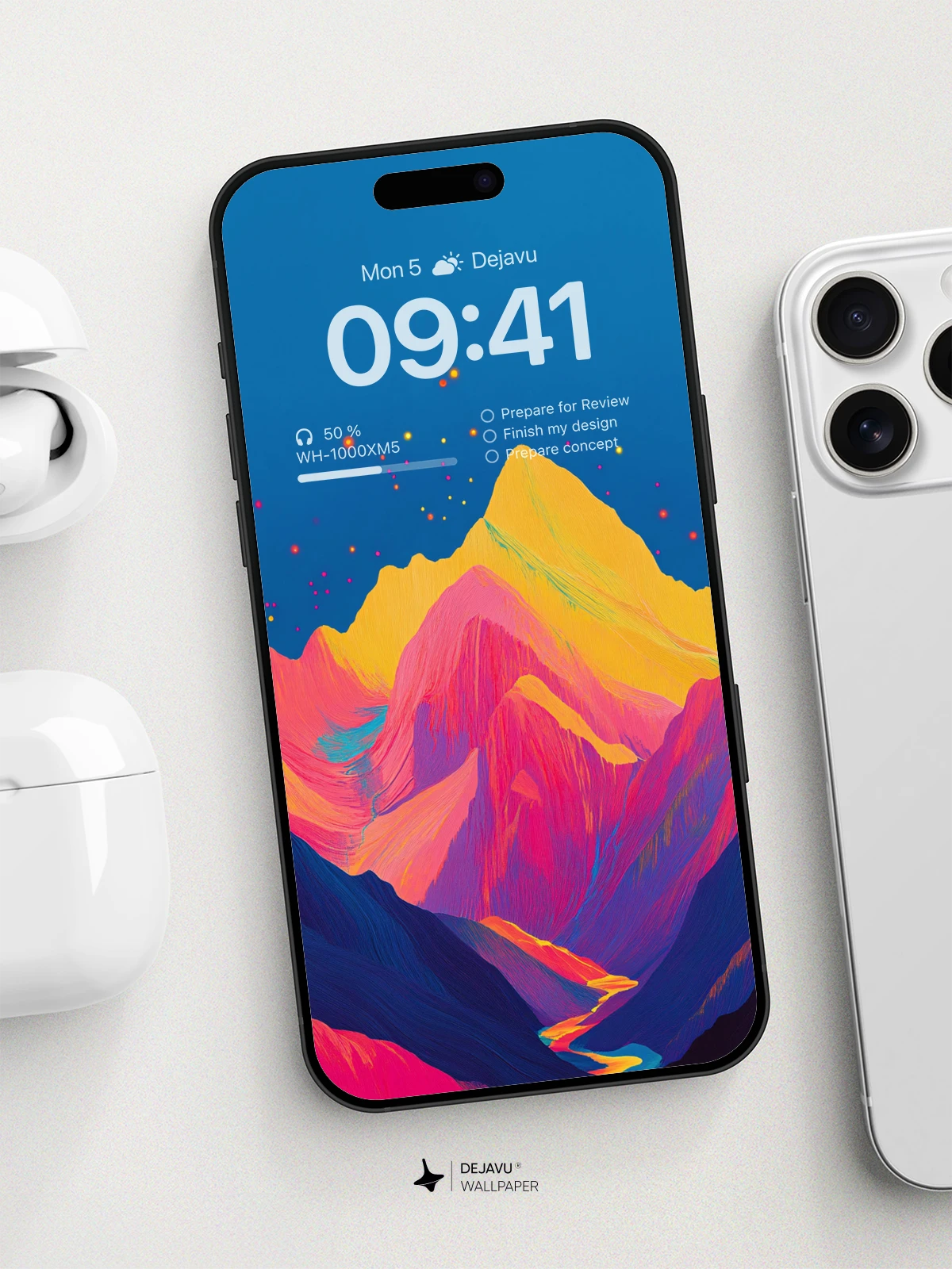 Vibrant Mountain Peaks Wallpaper 8K for iPhone