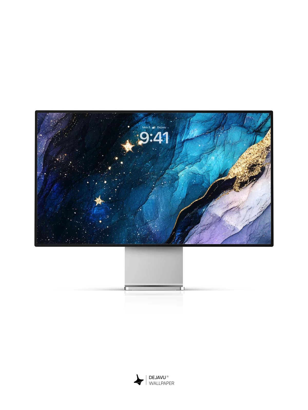 8K Abstract Cosmic Wallpaper: Minimal Aesthetic with Soft Gradient and Golden Accents