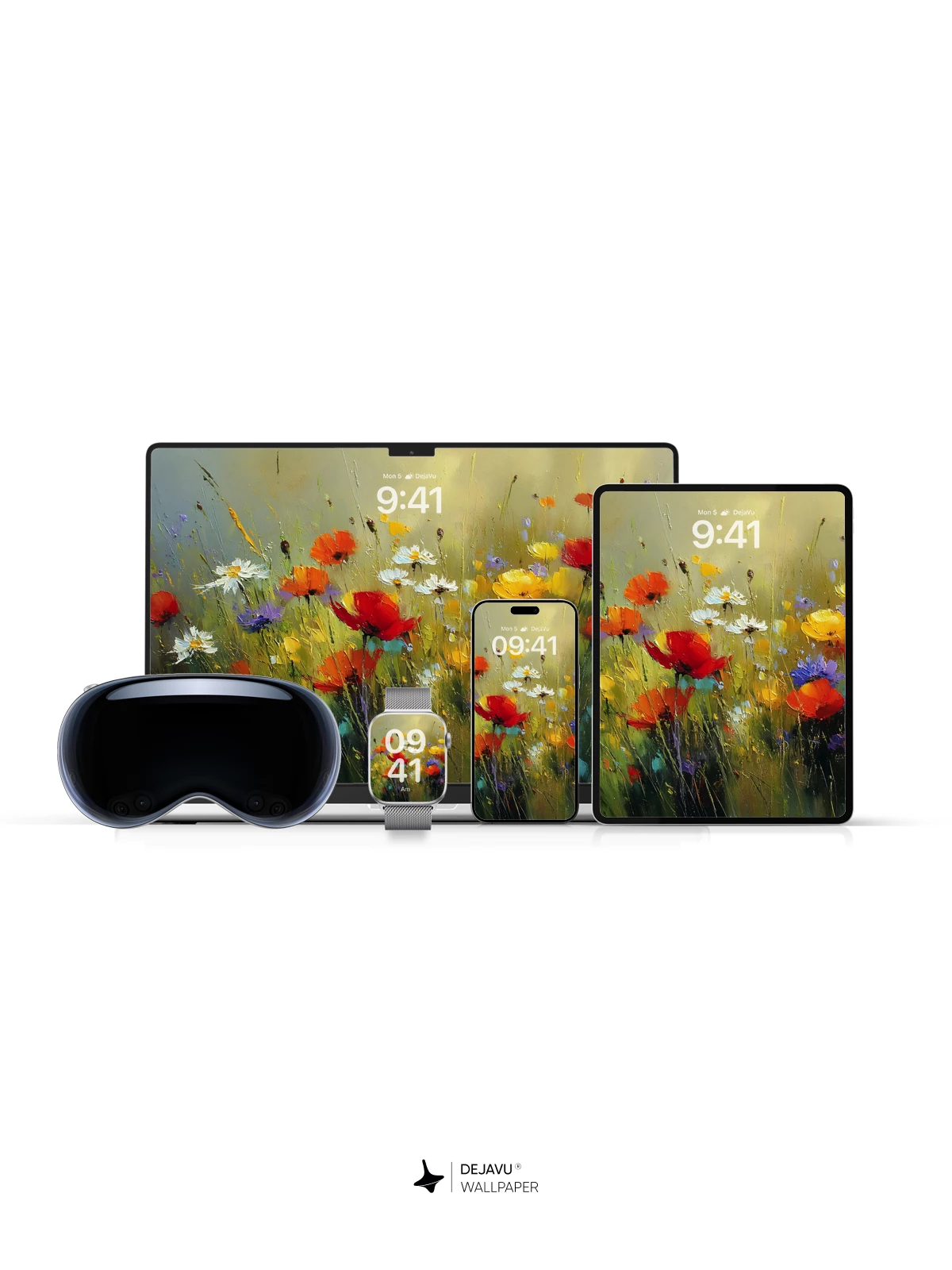 8K Abstract Floral Painting Wallpaper
