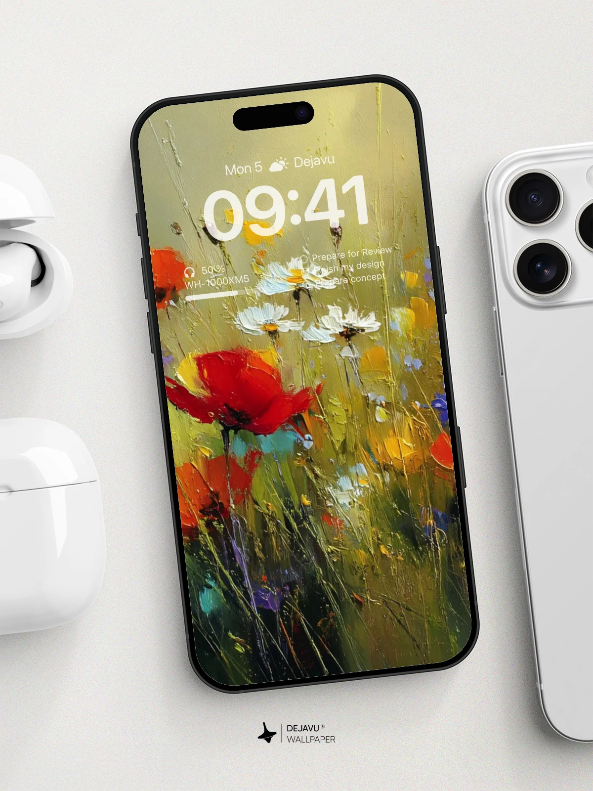 8K Abstract Floral Painting Wallpaper