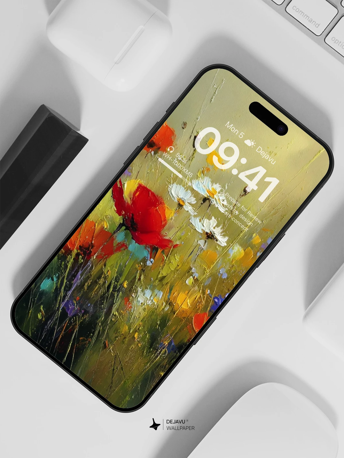 8K Abstract Floral Painting Wallpaper