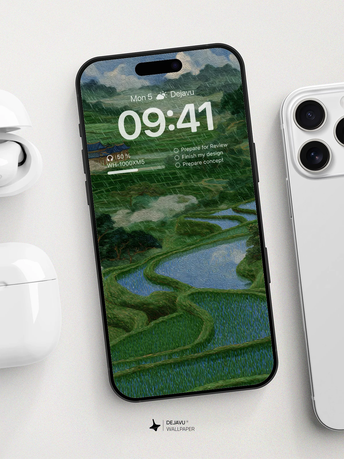 Terraced Fields Harmony Wallpaper 8K For Phone