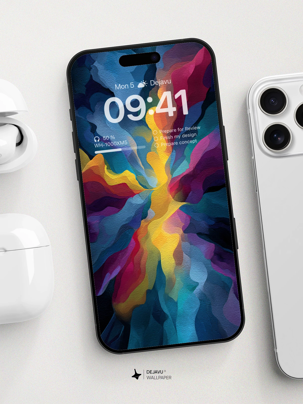 Vibrant Abstract Flame Wallpaper 8K for iPhone