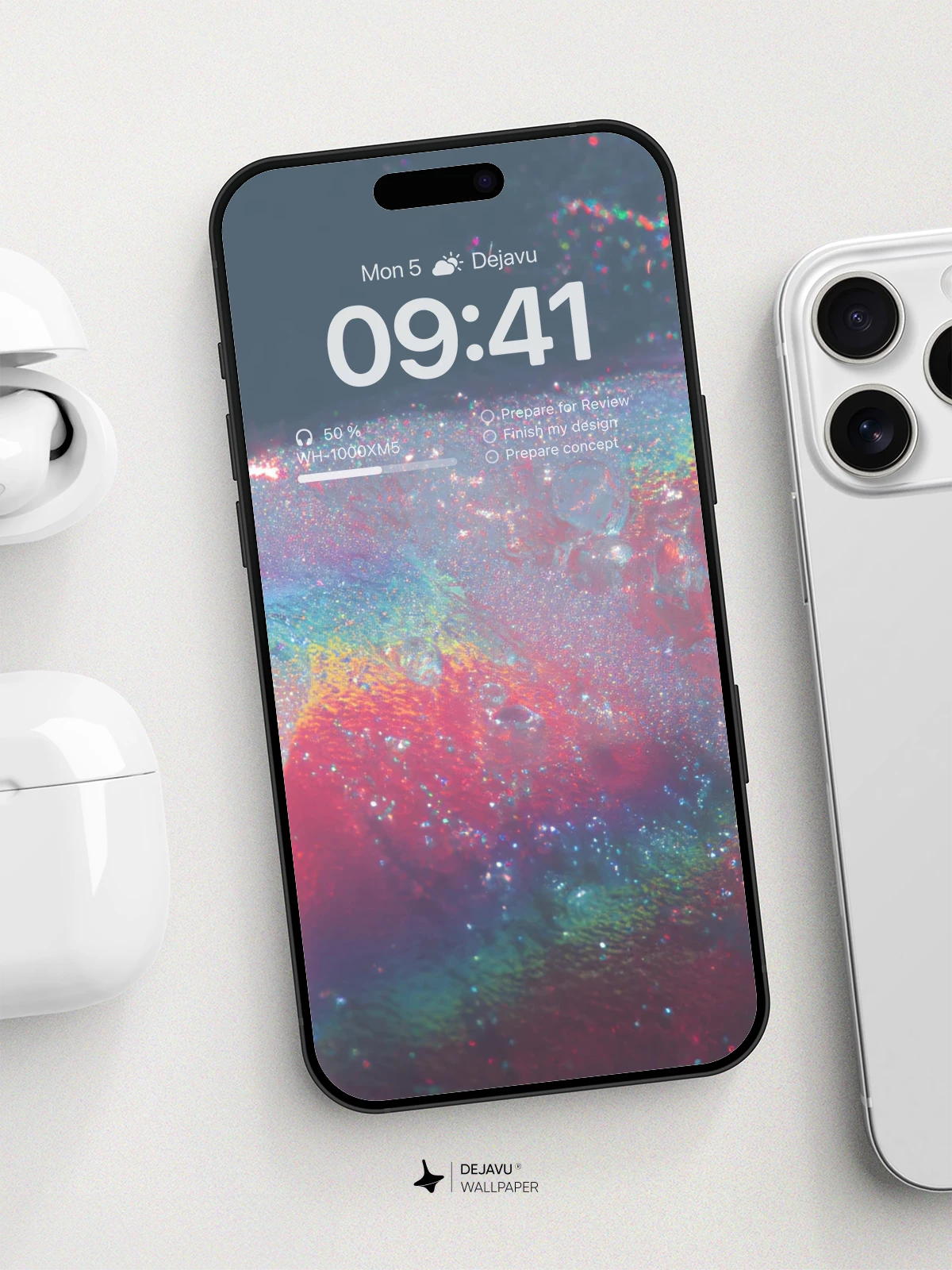 Vibrant Iridescent Waves Wallpaper 8K For Phone