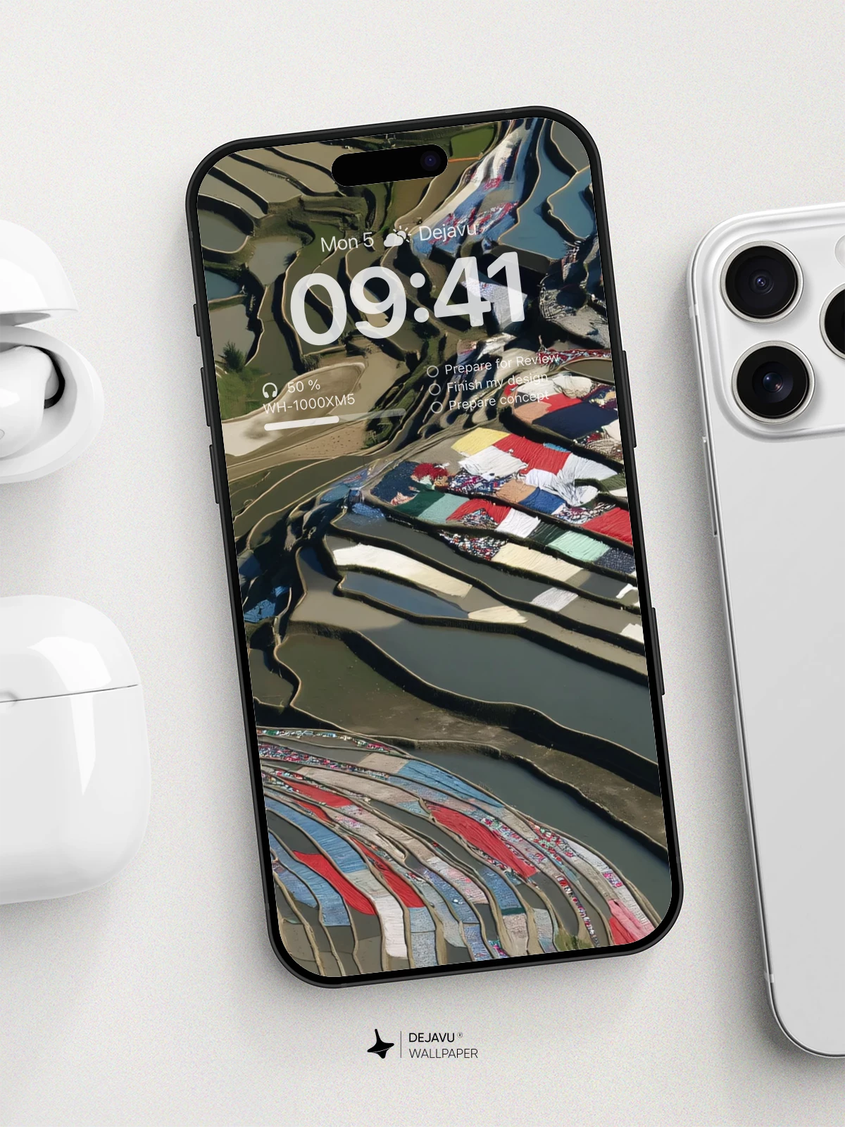 Terraced Fields Symphony Wallpaper 8K For Phone