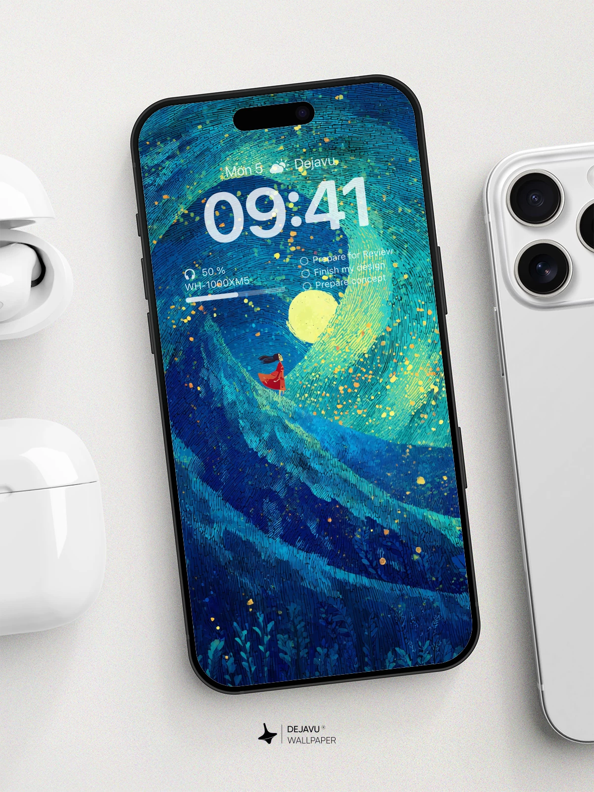 Surreal Moonlit Whirlpool Wallpaper 8K For Phone