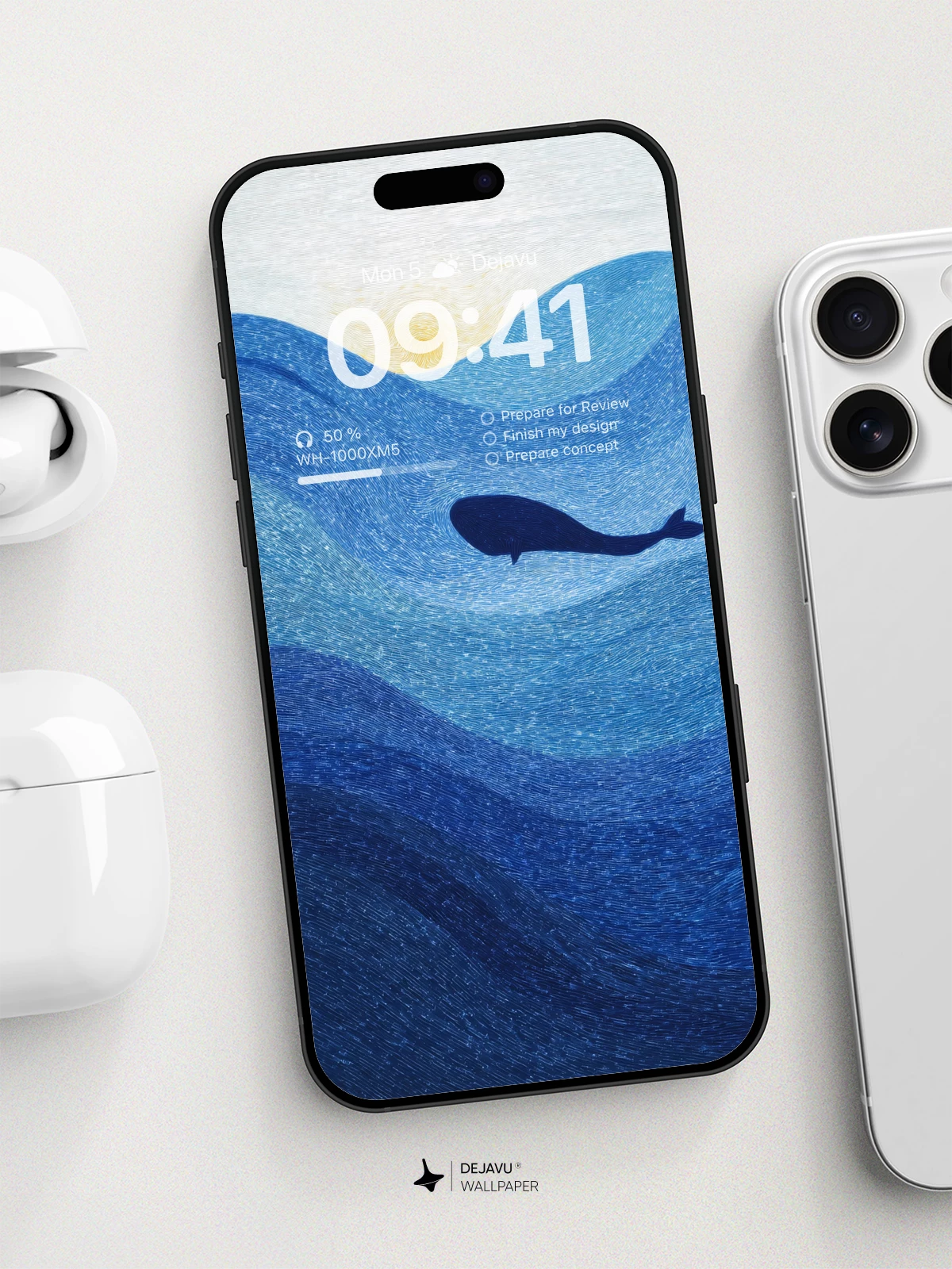 Whale In Ocean Waves Wallpaper 8K For Phone