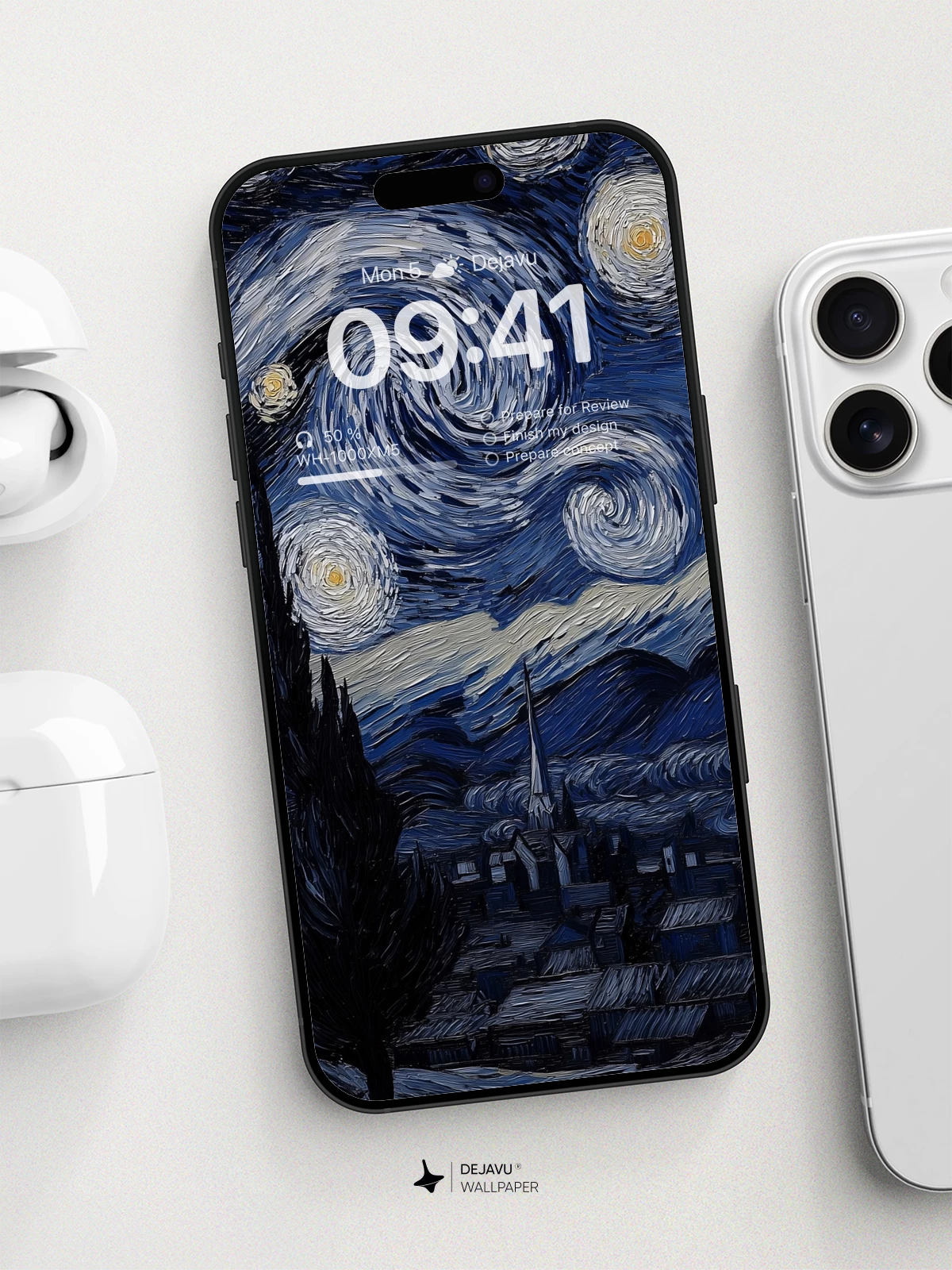 Van Gogh Inspired Starry Night Wallpaper 8K For Phone