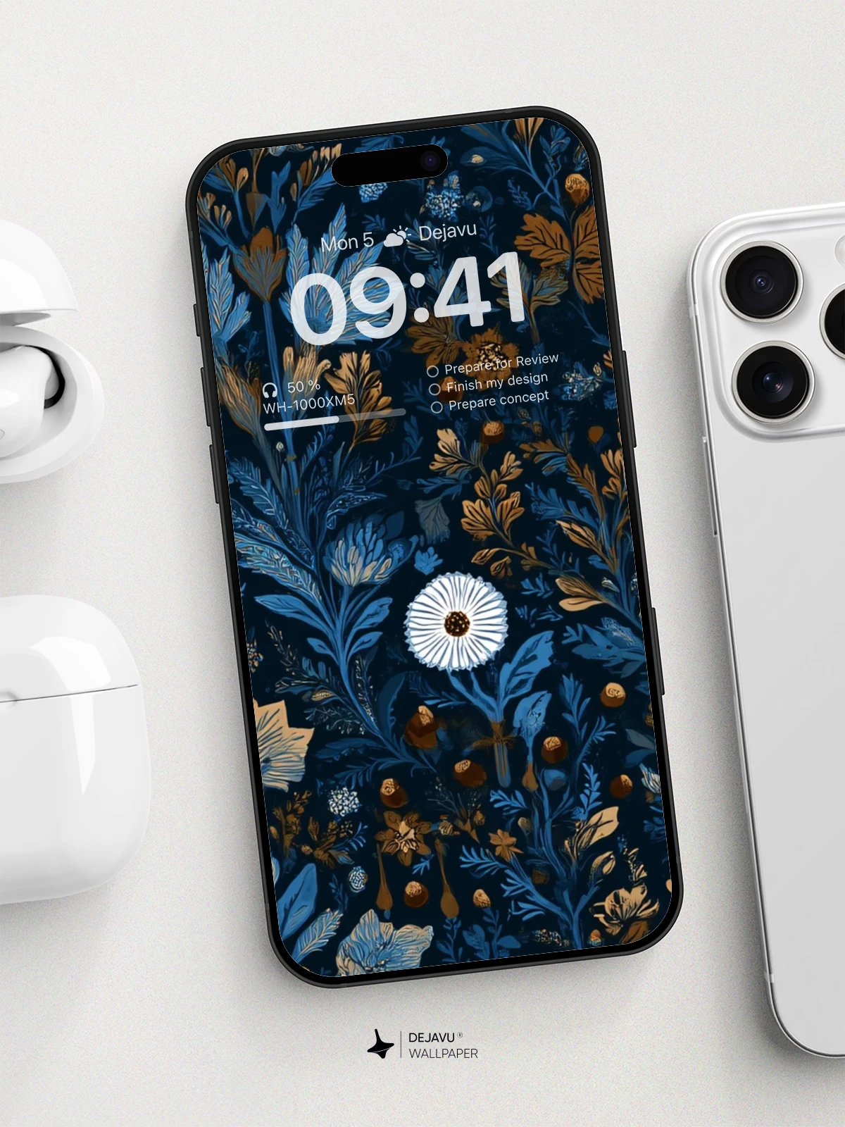 William Morris Floral Wallpaper 8K For iPhone