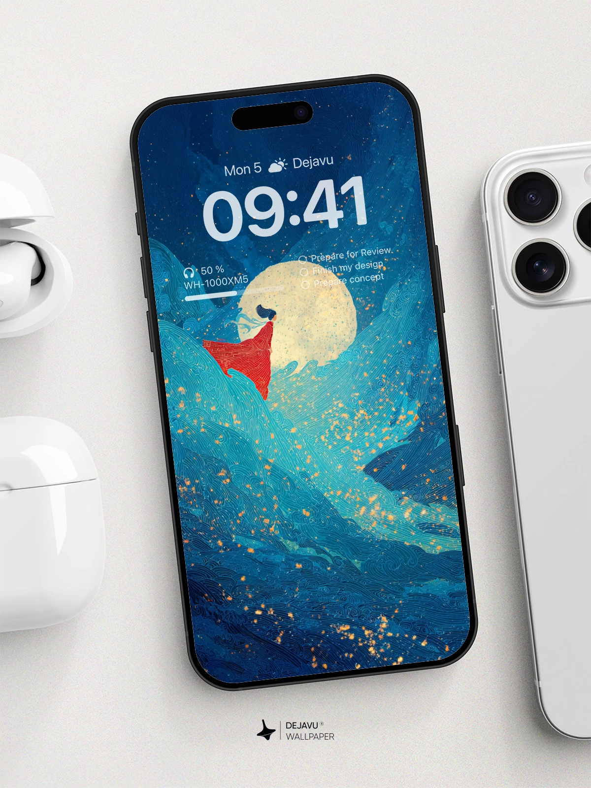 Surreal Moonlit Journey Wallpaper 8K For Phone