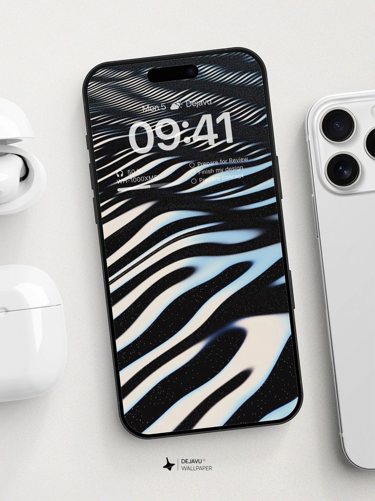 Wavy Zebra Stripes Wallpaper 8K For Phone