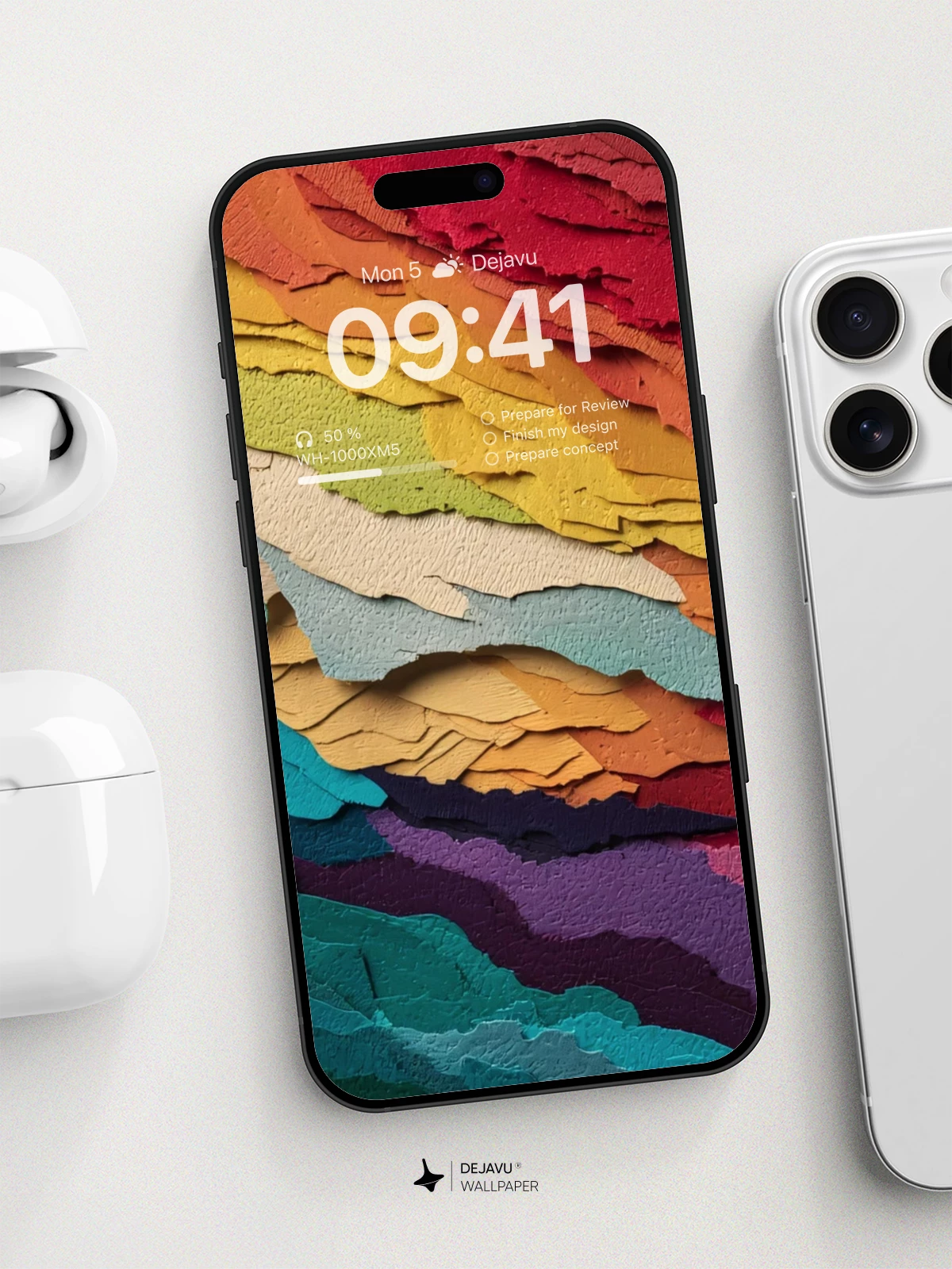 Vibrant Rainbow Layers Wallpaper 8K For Phone