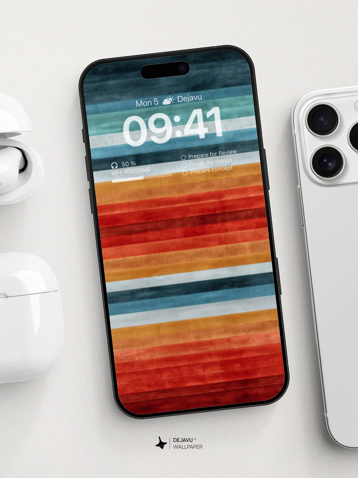 Vibrant Striped Horizon Wallpaper 8K For Phone