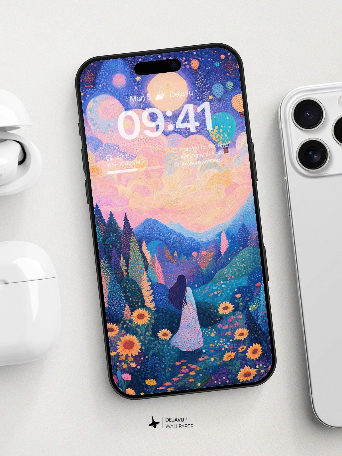 Surreal Moonlit Garden Wallpaper 8K For Phone