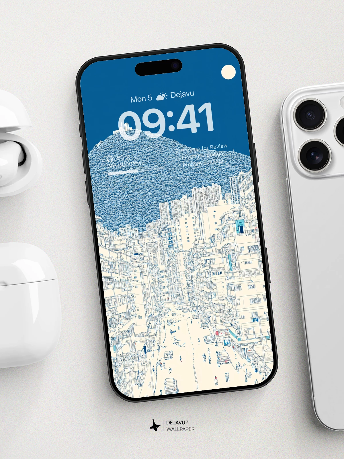 Urban Moonlight Symphony Wallpaper 8K For iPhone