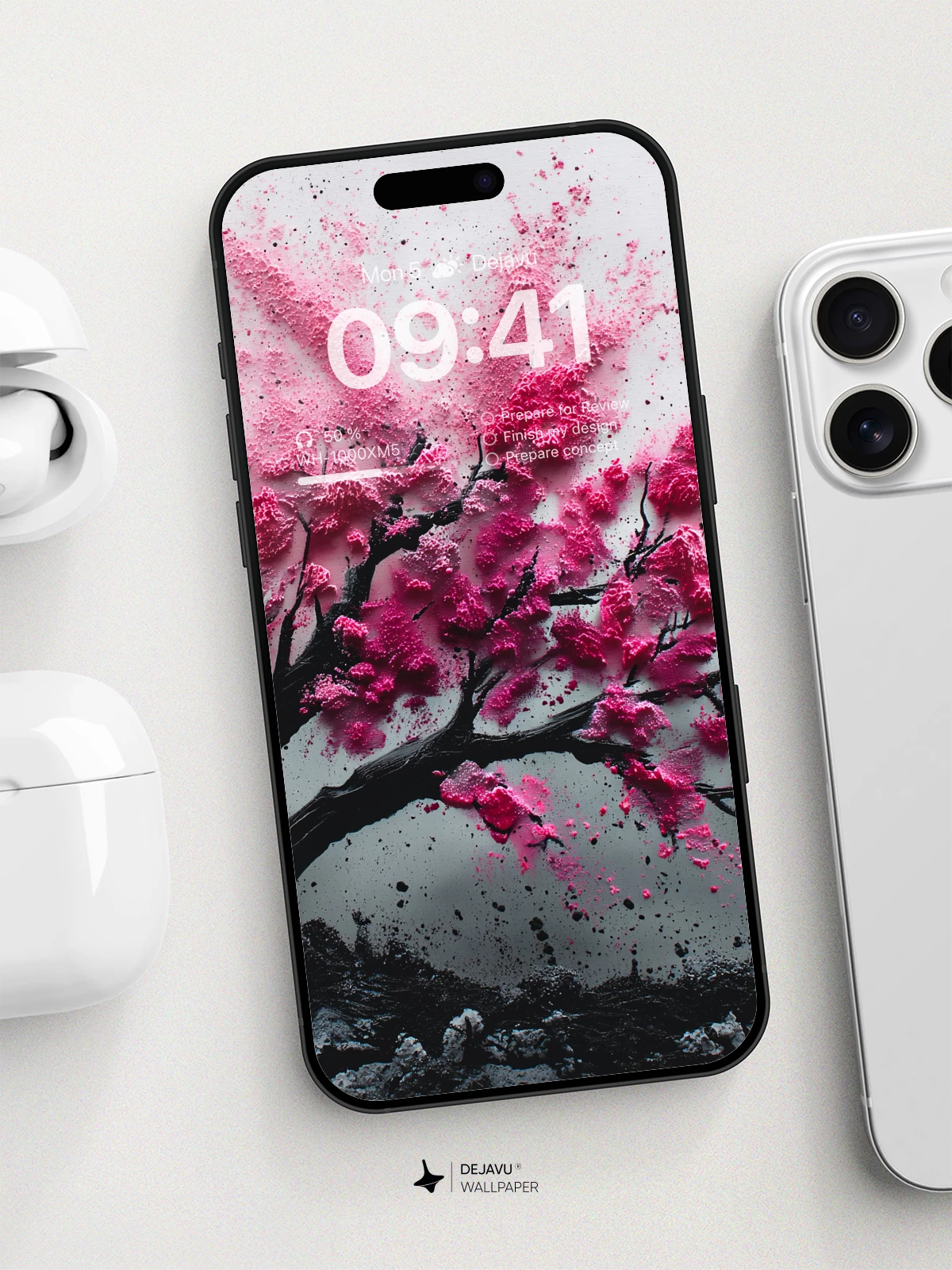Vibrant Pink Blossom Tree Wallpaper 8K For Phone
