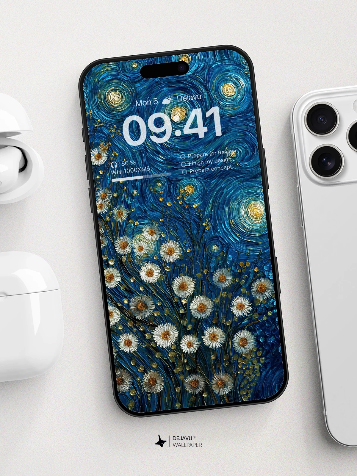 Van Gogh Inspired Floral Symphony Wallpaper 8K For Phone
