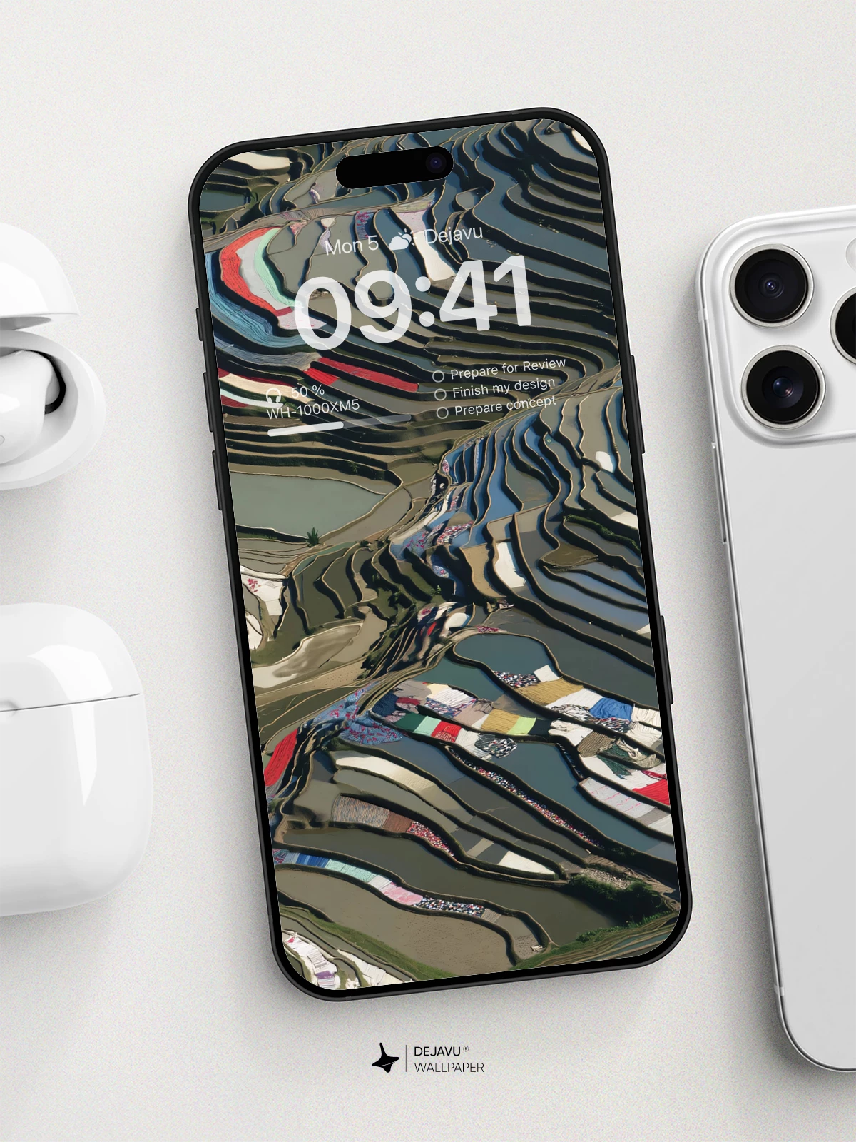 Terraced Fields Symphony Wallpaper 8K For Phone