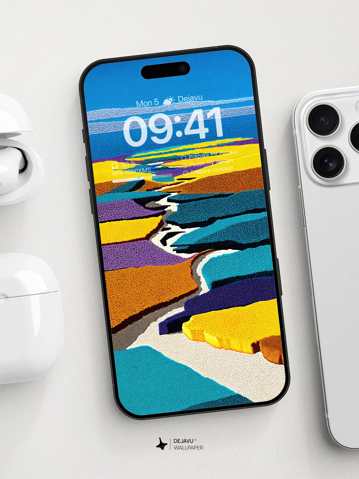 Vibrant Abstract Terrain Wallpaper 8K For Phone
