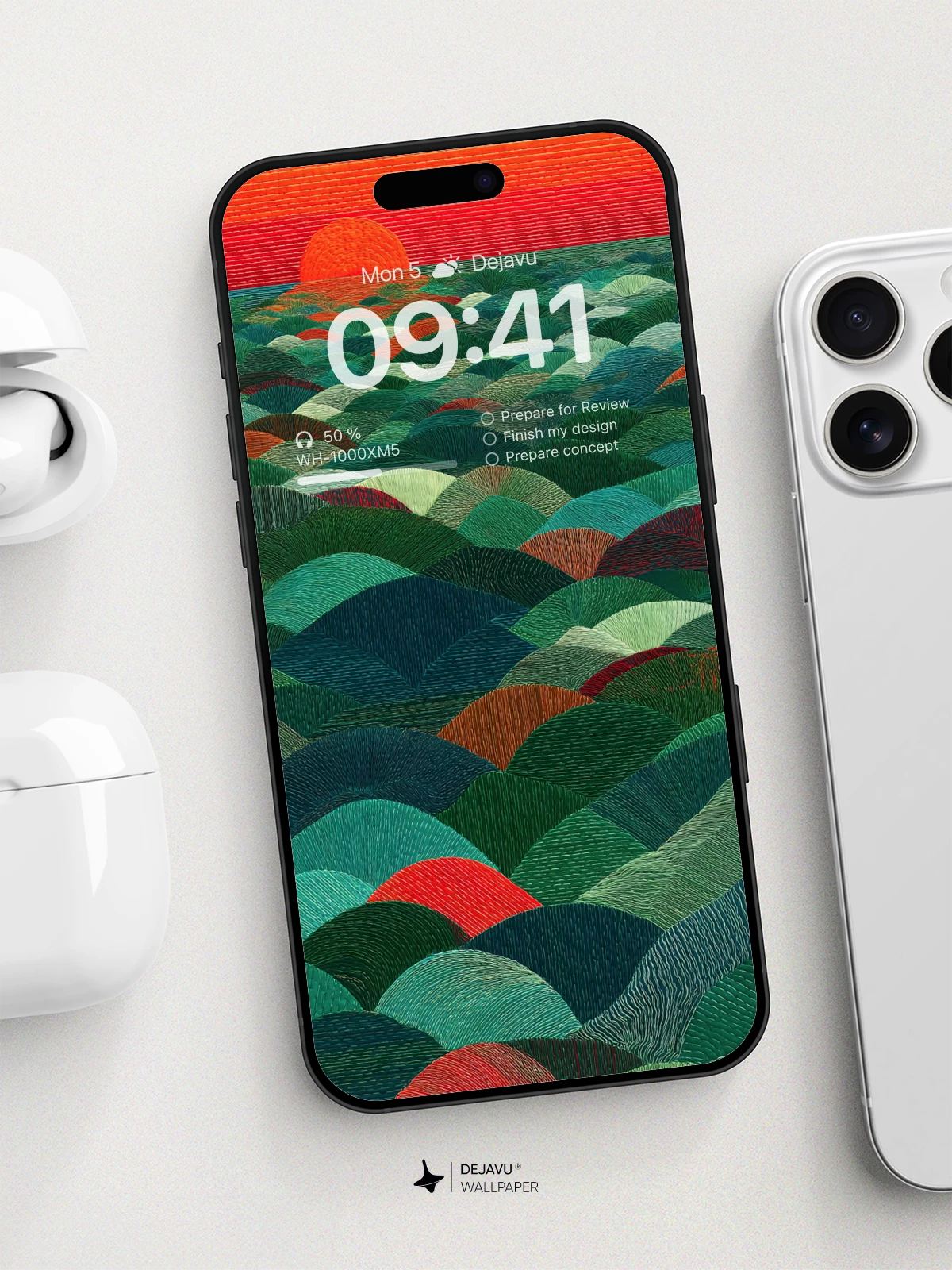 Vibrant Sunset Waves Wallpaper 8K For Phone