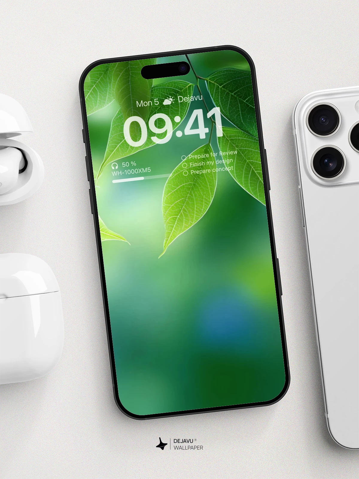 Vibrant Green Leaves Wallpaper 8K For Phone