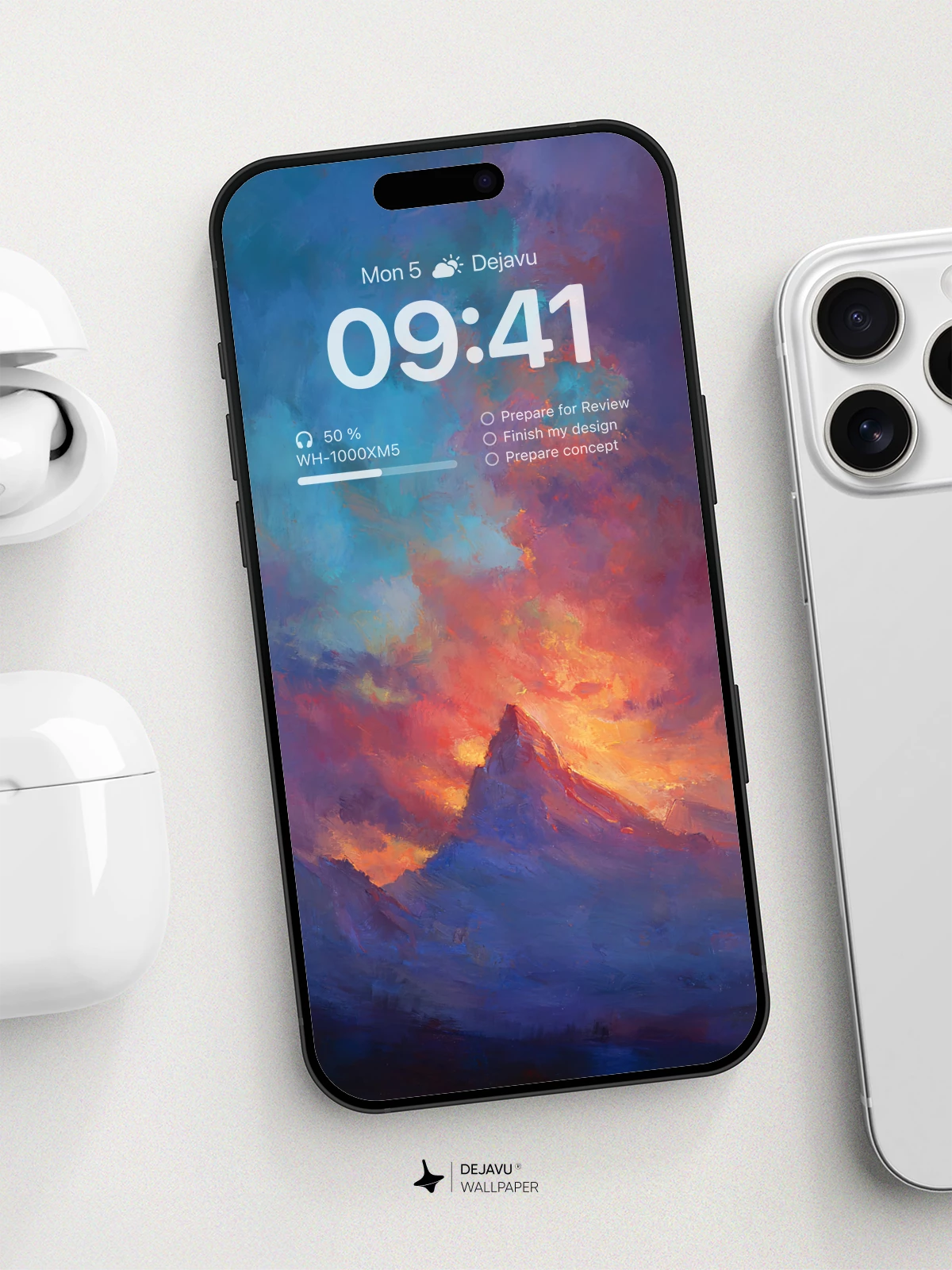 Surreal Mountain Glow Wallpaper 8K For Phone