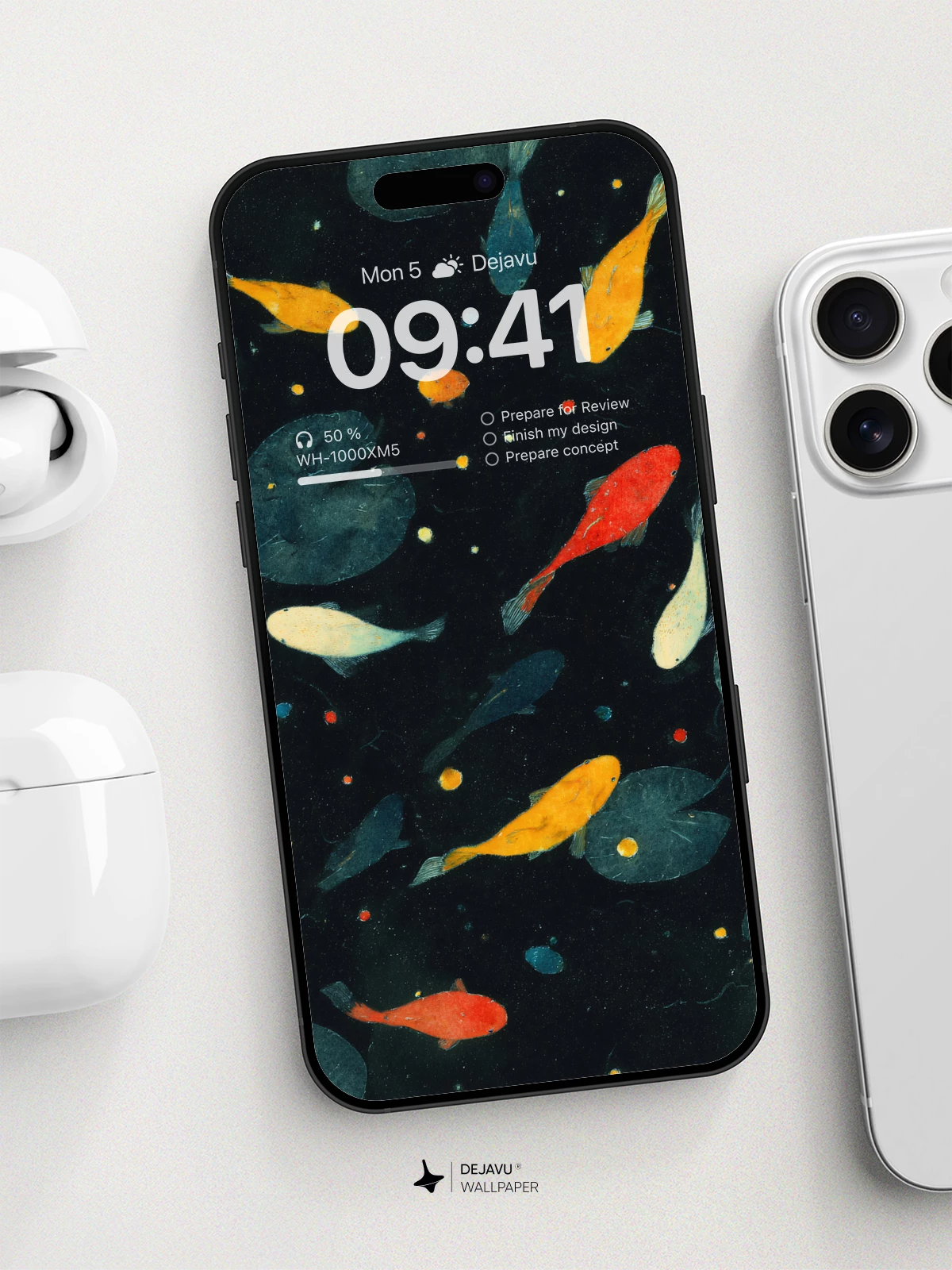 Vibrant Koi Pond Wallpaper 8K For Phone