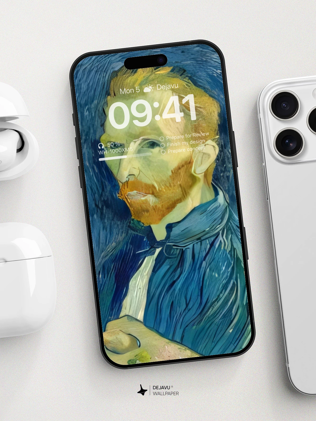 Van Gogh Inspired Self-Portrait Wallpaper 8K For Phone