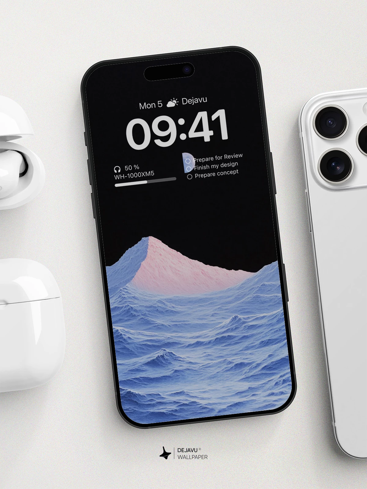 Surreal Moonlit Peaks Wallpaper 8K For Phone