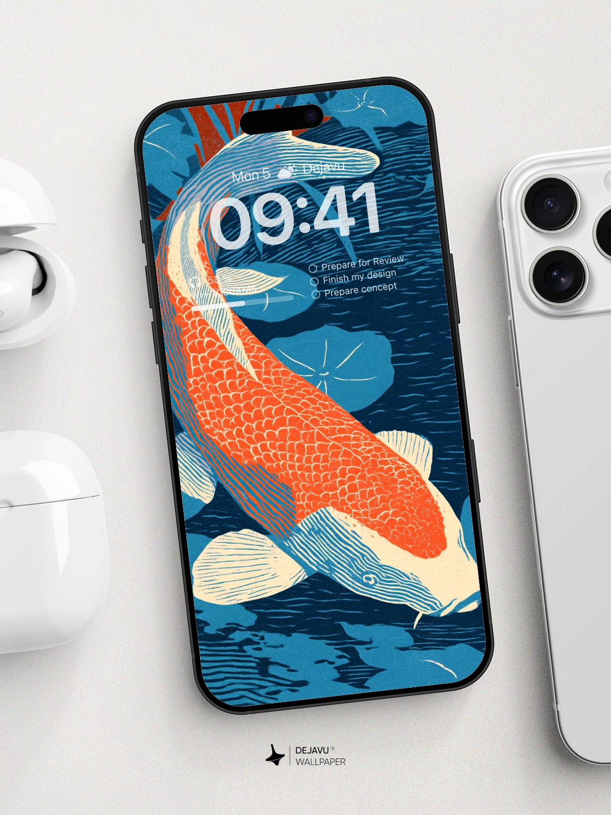 Vibrant Koi Pond Wallpaper 8K For Phone