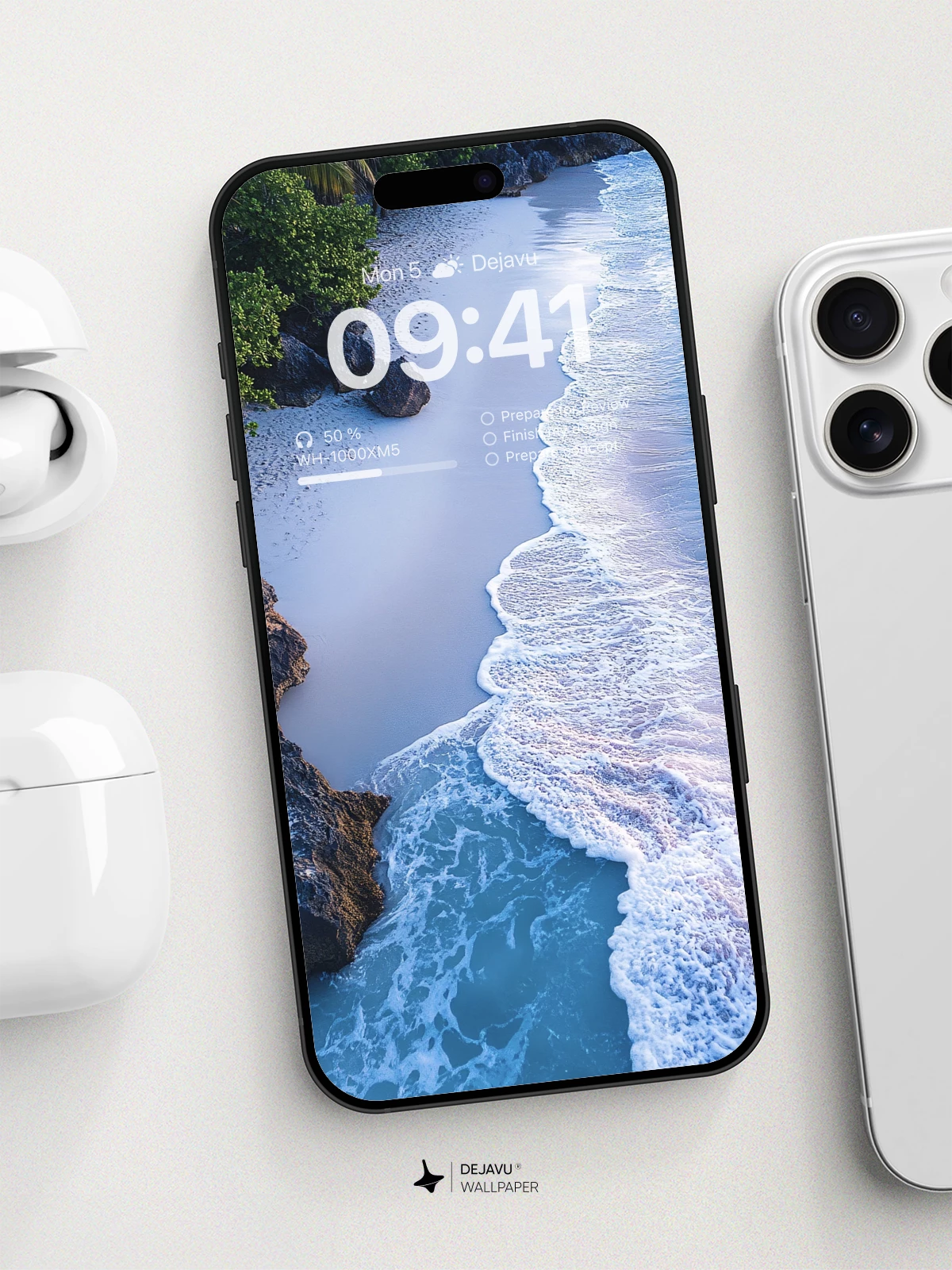 Tropical Beach Serenity Wallpaper 8K For Phone