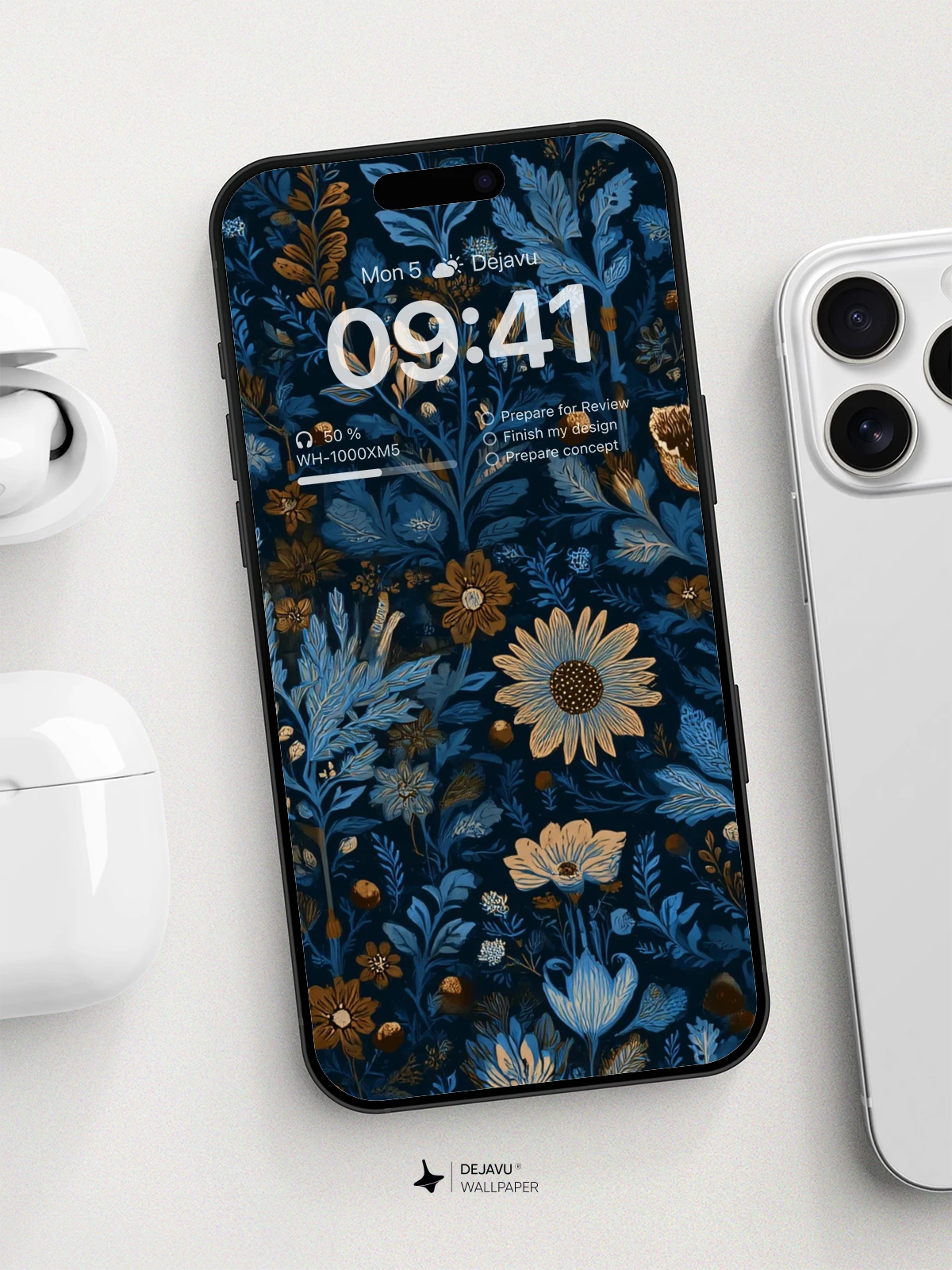 William Morris Floral Wallpaper 8K For iPhone