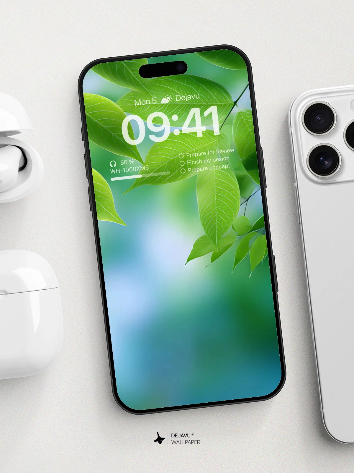 Vibrant Green Leaves Wallpaper 8K For Phone