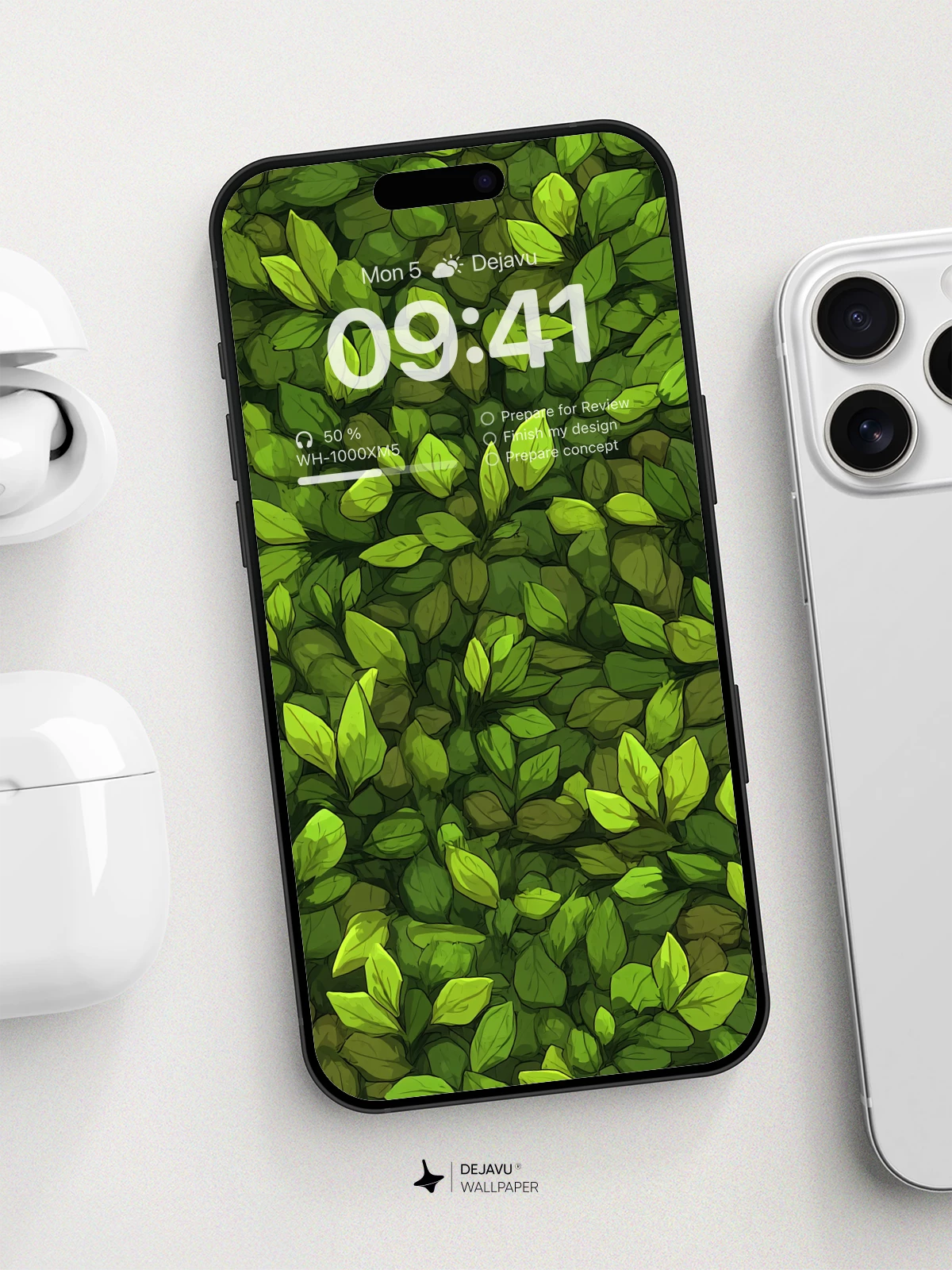 Vibrant Green Leaf Wallpaper 8K For Phone